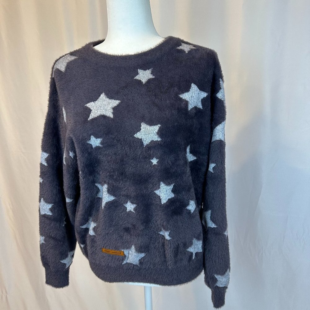 NWT - Simply Southern Fuzzy, Extremely Cozy & Cute Star Sweater.